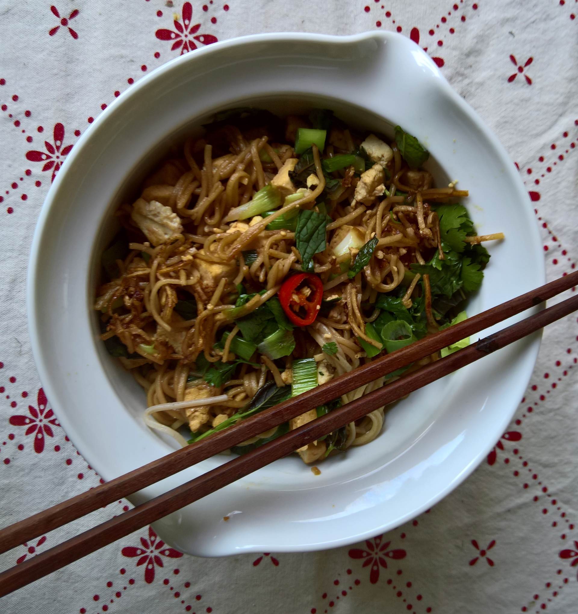 Mein Abendessen: Soba Nudeln mit Tofu