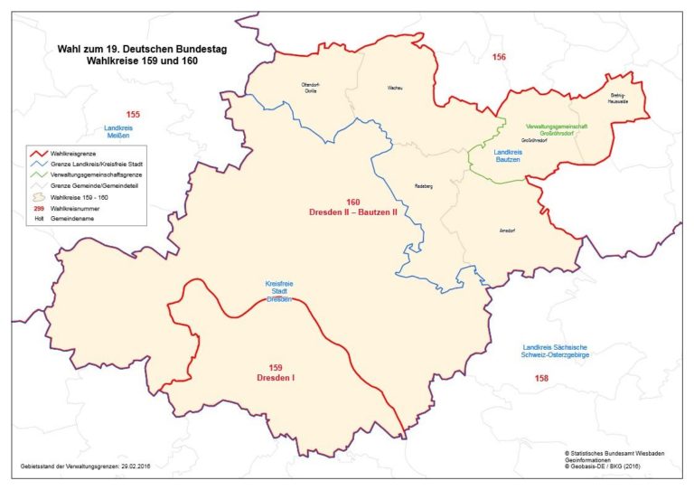 Wahlkreis 159 Dresden I bei der Bundestagswahl 2017