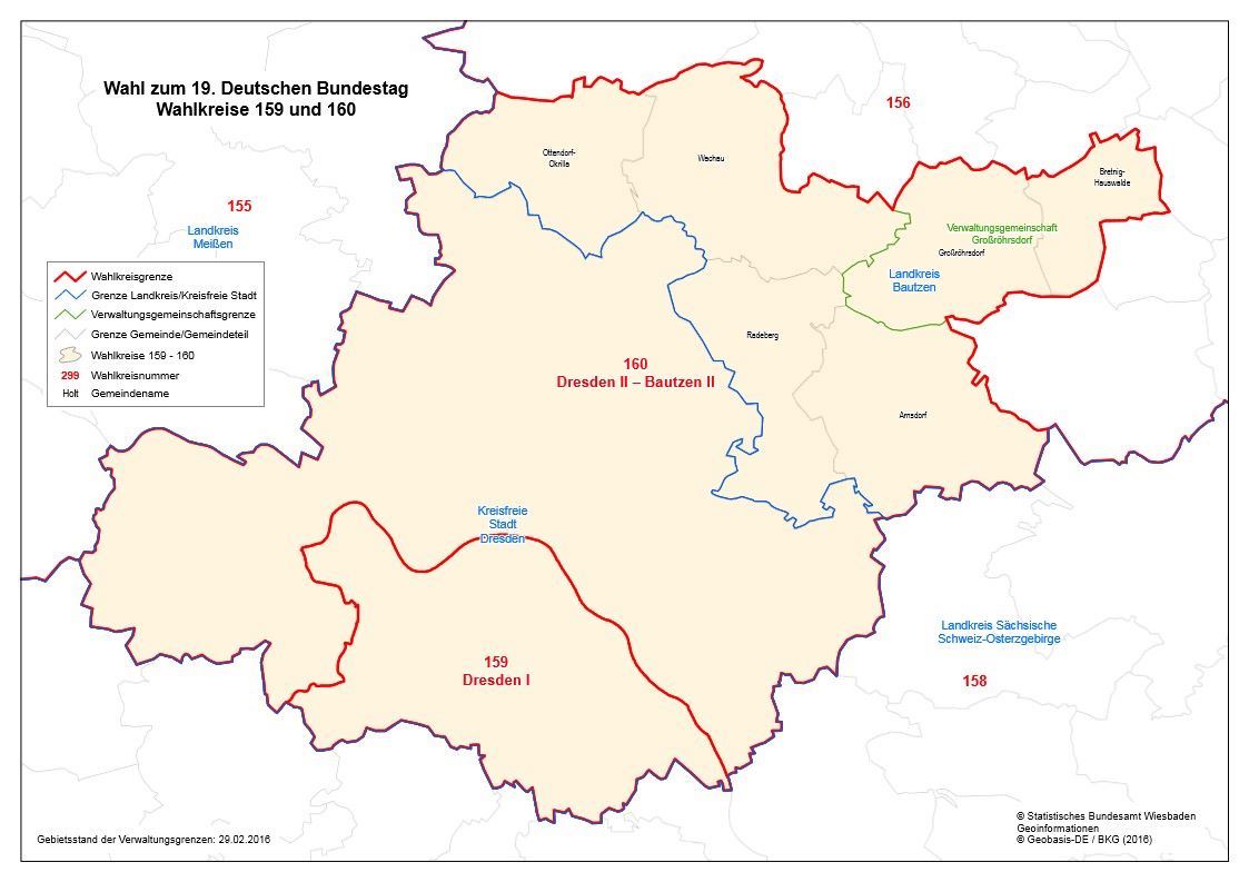 Wahlkreis 159 Dresden I bei der Bundestagswahl 2017