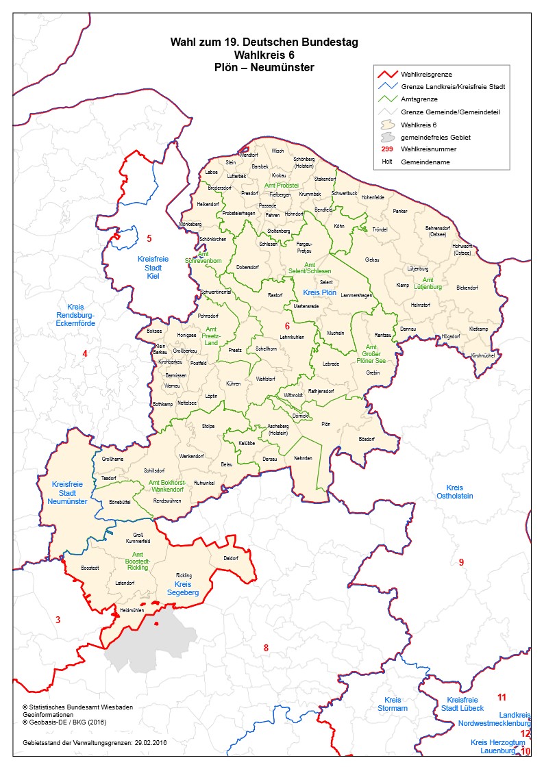 Wahlkreis 6 bei der Bundestagswahl 2017