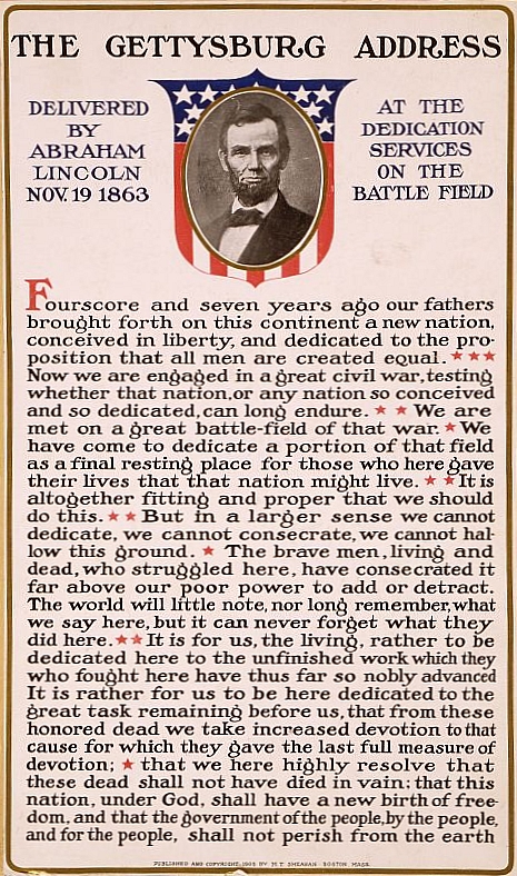 Dokumentiert The Gettysburg Address das BlogMagazin