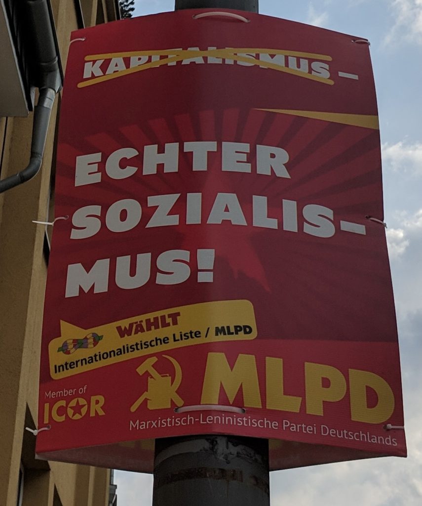 Wahlplakate Europawahl 2019: Echter Sozialismus (MLPD) | das BlogMagazin